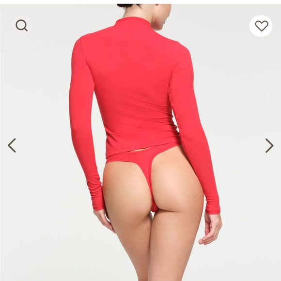 Skims Red Cotton Mock Turtleneck Size XL Brand New with Tags attached - Picture 2 of 5